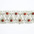 Turkoman belt ornament, silver & glass 41 x 6 cm - The Nomads Tent